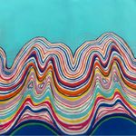 Lilly Pulitzer  Rogan Top Shorely Blue Catch Stripe Silk Keyhole Neck Tank Photo 4