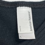American Apparel  Large Classic Girl Black Cotton Tank Top 71b Photo 4