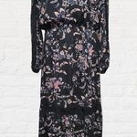 Belle Sky black floral lace contast choker maxi dress size xl Photo 0