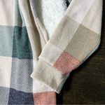 BomBom Buffalo Plaid Lightweight Scoop Neck Sweater Size L Photo 3