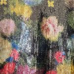 Nicole Miller NWT Floral Sequin Mock Neck Long Sleeve Top Shimmer Blouse Size L Photo 6