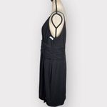 Calvin Klein Ruched-Waist Surplice-Neck Dress Black Women's Plus Size 16 NWT Photo 3