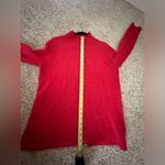 Old Navy  Women’s Red Mock Neck Long Sleeve Soft Sweater Size M Cotton Blend Photo 4