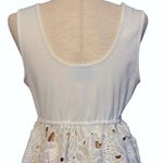 Judith March White Crochet/Lace Dress Tan Lining Large 466D-1 Photo 8