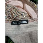 FASHIONNOVA Sparkly Pink Gold Going Out Crop Top Size Small Photo 5