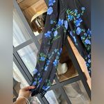 Shoshanna Kiana Mixed Floral Mini Dress cocktail long sleeve mock neck navy Photo 9