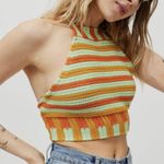 Urban Outfitters NWT UO Seraphina Striped High Neck Knit Top - Medium Photo 0