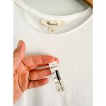 Madewell  | NWT Essential Slim Tee in Lightweight Cotton in White | Sz S Photo 4