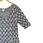 LuLaRoe Nicole Fit & Flare Dress Sz 3XL Graphic Peacock Plume Pattern Bohemian Photo 3