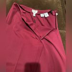 Talbots Burgundy Classic Stretch Side Zip Flat Front Ankle Pants Sz 14P Photo 2