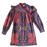 Xirena Nyla Poplin‎ Ruffled Mini Dress Black Opal Size Large Photo 3