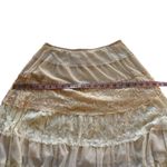 Casadei RARE mesh and lace tiered skirt neutral cream capsule boho chic midi L Photo 10