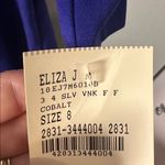 Eliza J NEW ‎ Cobalt Blue 3/4 Sleeve V-Neck Fit & Flare Dress Photo 2