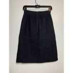 Orla Kiely Tailored Crepe Skirt Pull On Back Zipper Side Pockets Black 4 NWT Photo 7
