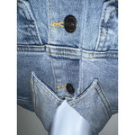LNDN Denim Landon Denim Cutout Waist Classic Denim Jacket NWT‎ Size XXS Blue Photo 3