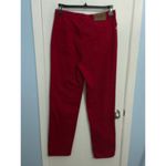 Lauren Jeans Co Jeans Size 10 Red High Rise Gold Button Preppy Officecore Artsy Photo 2