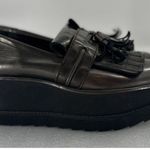 Stuart Weitzman  Loafers Shoes Platform Chunky Y2K Metallic Size 8.5 M Grey​​​ Photo 1