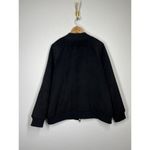 Roamans Womens Floral Embroidered Bomber Jacket 18/20 Black Full Zip Size undefined Photo 5