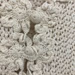 Croquet Club Vintage Silk Crochet Vest L • Ivory Handcrafted Boho Chic Size L Photo 9