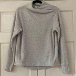 Athleta Cozy Karma Twist Neck Sweatshirt Size XS Heathered Gray Mock Funnel Grey Photo 0