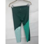 Athleta Elation Asym 7/8 Tight In Powervita Leggings Green Blue Small Athletic Photo 1