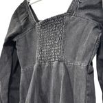 Future Collective Black Denim Long Sleeve Bustier Zipper Dress Size 14 NWT Photo 11