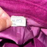 Vintage 70's Purple Dress Faux Fur Bodice Long Sleeve Felt Collared Berry Jewel Photo 8