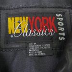 90s Vintage New York Classics Black Vintage Leather Jacket Women's Medium Biker Photo 6