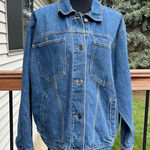 Vintage Tioga Sport Denim Jean Jacket South America Travel Unisex Large Blue Photo 0