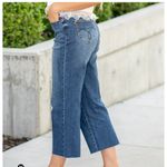 Judy Blue Jeans Womens 0/24 Blue Saturday Vibes High Rise Embroidered Wide Crop Photo 2