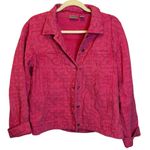  Jacket‎ Women's Size Large Stars Swirls Pink Chicos 2 Photo 0