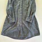 Marine layer  Blue Denim Chambray Mini Button Up Long Sleeve Shirt Dress Small Photo 3