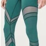 Lululemon Seek The Heat Tight Legging Mesh 30" Size 4 Green Jasper Photo 0