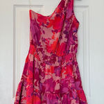 fab'rik  Pink and Red Floral Dress Photo 0