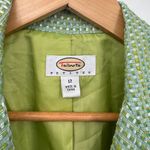 Talbots  Spring Blazer Jacket Womens 12‎ Green Cotton Knit Lined Pockets Photo 5