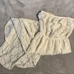 Trixxi white lace strapless dress high low style boho beach ivory small Photo 0