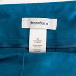 Dress Barn Womens Skirt Size 12 Teal Faux Suede A-Line Midi Boho 90s Fall Western Photo 2
