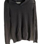 Shirt 469 Womens Pullover Hoodie Knitted Sweater SZ XS Gray Linen/Cotton Blend Photo 0