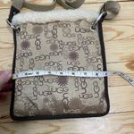 UGG  Australia‎ Logo Monogram Gold Metallic Crossbody Bag Purse Fuzzy Lined Photo 3