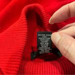 Alfani Cute red stretchy ruched front ribbed turtleneck sweater  holiday dressy Photo 4