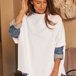 Frank & Eileen  NEW WITHOUT TAGS Audrey Funnel Neck Capelet Classic boho Photo 0