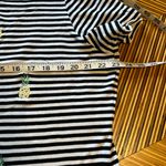 Karen Scott Black and White Striped Pineapple Tee Photo 2