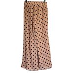 Polka Dot Tan Flowy Wide Leg Pants Photo 7