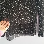 RED Saks Fifth Avenue Sheer Shirt Size Small Photo 2