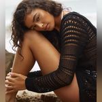 Anthropologie Crochet Hooded Cover-Up Dress Black S NWT IN PACKAGE Photo 3