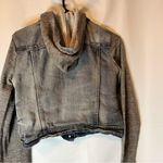 Wallflower Denim and Gray Cropped Jacket Blue Size M Photo 3