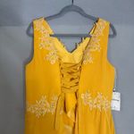 Women's Goldenrod Yellow Formal Dress Size 14 Wedding Guest Semi Photo 6