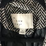 A New Day  Herringbone Double-Breasted Coat Black/White Wool Blend Womens L Photo 3