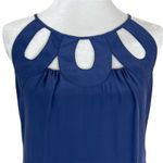 Loeffler Randall  Blue 100% Silk Sleeveless Cut Out Mini Dress Size 4 Photo 3