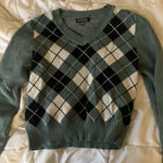 SheIn  Argyle Teal Sweater Photo 0